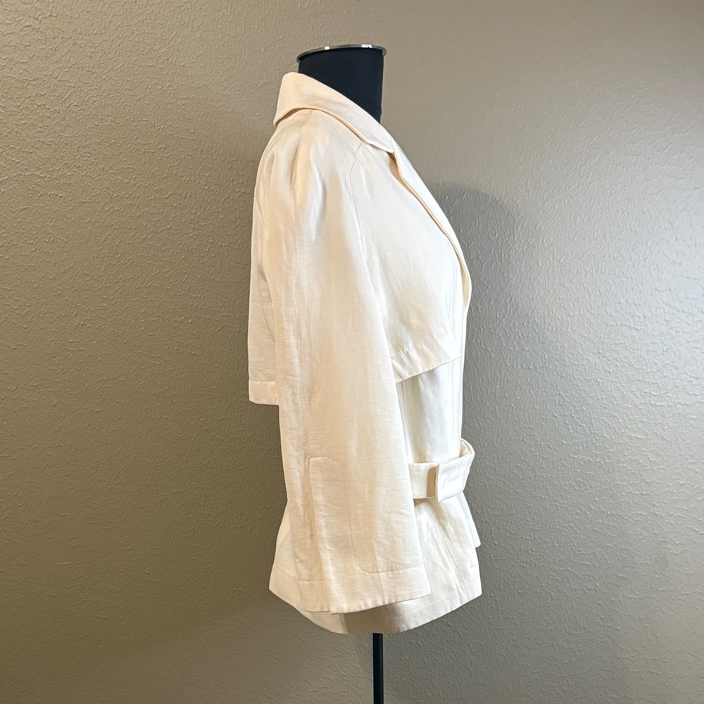 Narciso Rodriguez Cream Trench Coat - Picture 5 of 12